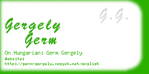 gergely germ business card